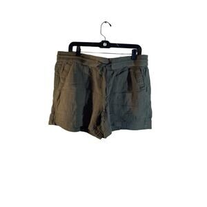 Sonoma Shorts Womens 10 Army Green Outdoors Hiking Lightweight Flat Front Walk•